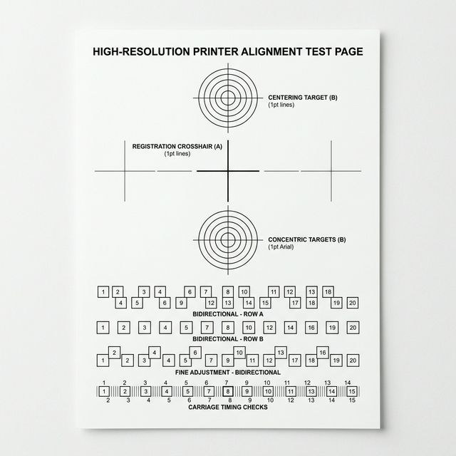 Printer Alignment and Registration Diagnostic Test Reference